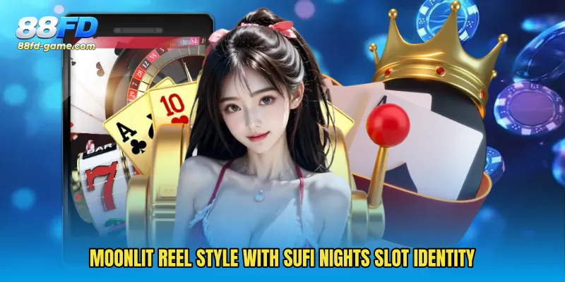 Moonlit reel style with Sufi Nights Slot identity